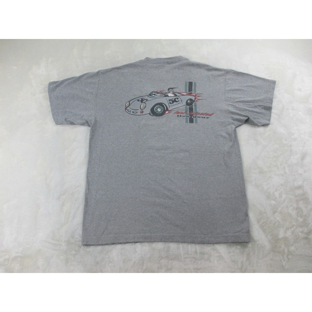 VINTAGE Five Crown Shirt Mens Extra Large Gray Fuel Injected Car*
